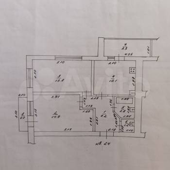Продается 2-х комнатная квартира, 53,8 м²