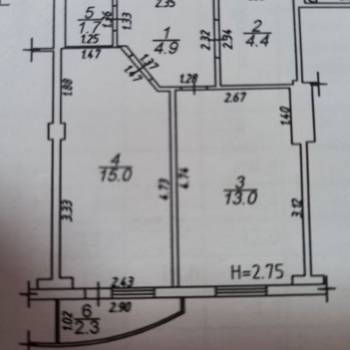 Продается 1-комнатная квартира, 41,3 м²