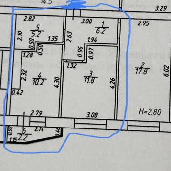 Продается 2-х комнатная квартира, 53,4 м²