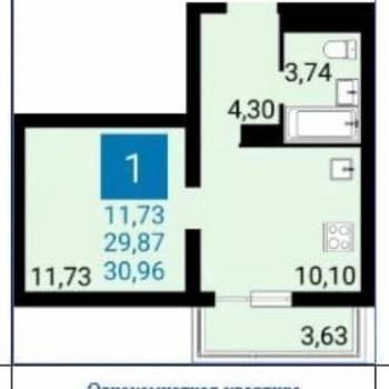 Сдается 1-комнатная квартира, 30 м²