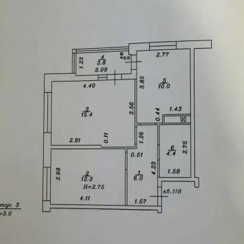 Продается 2-х комнатная квартира, 51,2 м²