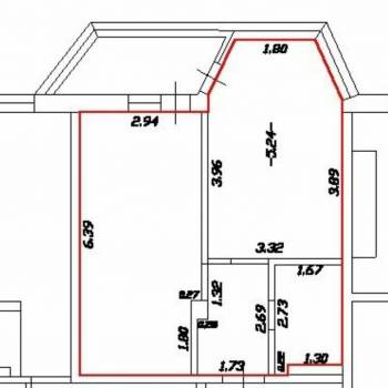 Продается 1-комнатная квартира, 47,8 м²