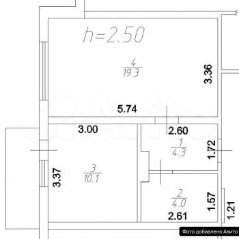 Продается 1-комнатная квартира, 37,7 м²