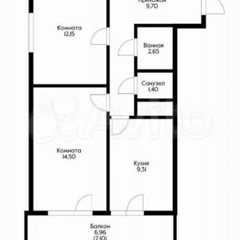 Сдается 2-х комнатная квартира, 51 м²
