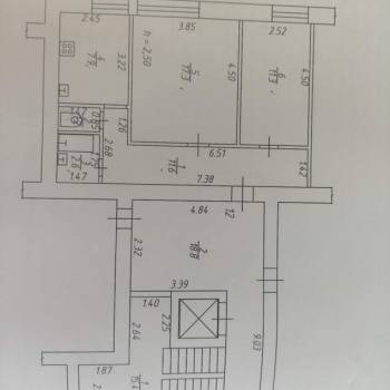 Продается 2-х комнатная квартира, 52 м²