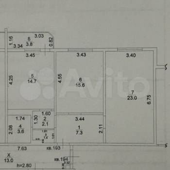 Сдается 2-х комнатная квартира, 68 м²