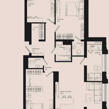 Продается 3-х комнатная квартира, 115 м²