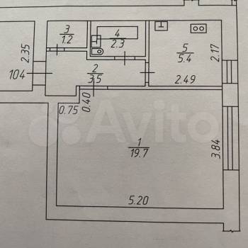 Продается 1-комнатная квартира, 32 м²