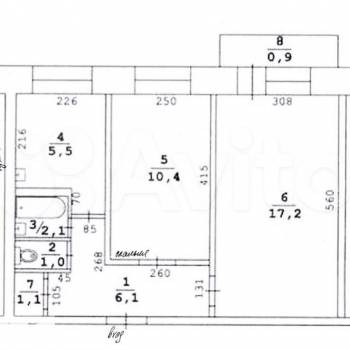 Продается 2-х комнатная квартира, 45,6 м²
