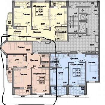 Продается 3-х комнатная квартира, 91,1 м²