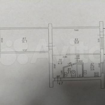 Продается 2-х комнатная квартира, 44,7 м²