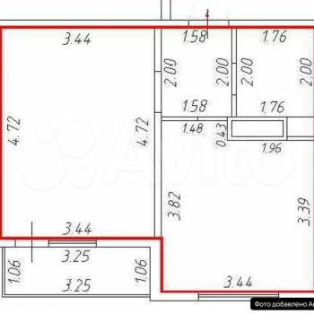 Продается 1-комнатная квартира, 37 м²