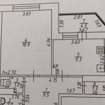 Продается 1-комнатная квартира, 43,8 м²
