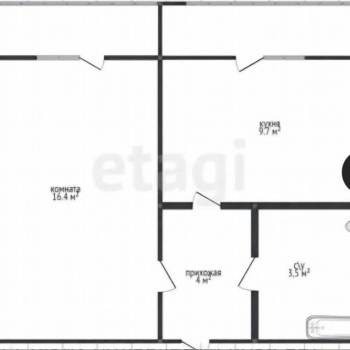 Продается 1-комнатная квартира, 35 м²