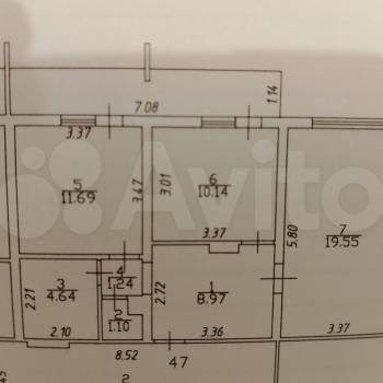 Продается 2-х комнатная квартира, 57 м²