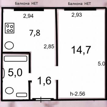 Продается 1-комнатная квартира, 28,5 м²