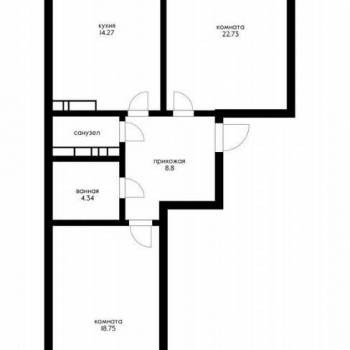 Продается 2-х комнатная квартира, 72 м²
