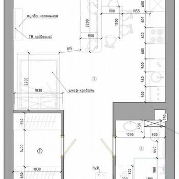 Продается 1-комнатная квартира, 42,8 м²