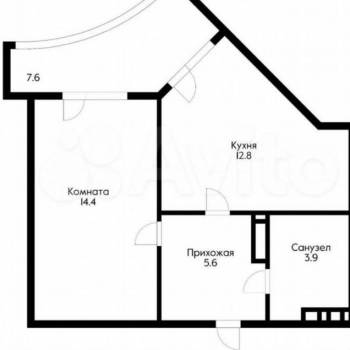 Продается 1-комнатная квартира, 42 м²