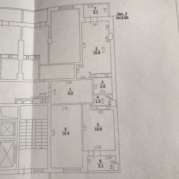 Продается 2-х комнатная квартира, 56,1 м²