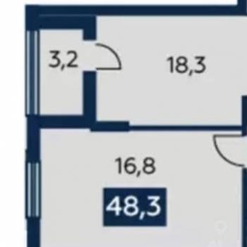 Продается 2-х комнатная квартира, 44,9 м²