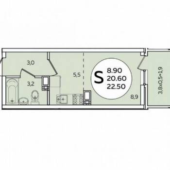 Сдается 1-комнатная квартира, 24 м²