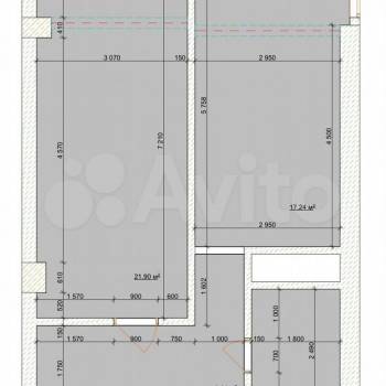 Продается 1-комнатная квартира, 50,7 м²