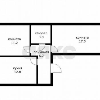 Продается 2-х комнатная квартира, 57 м²