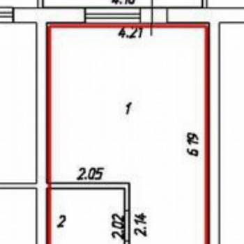 Продается 1-комнатная квартира, 25,6 м²