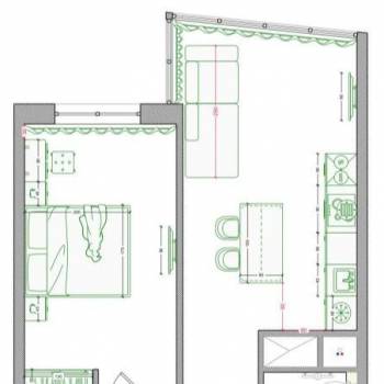 Продается 1-комнатная квартира, 40,7 м²