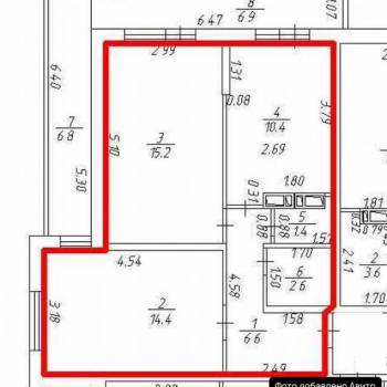 Продается 2-х комнатная квартира, 50,6 м²