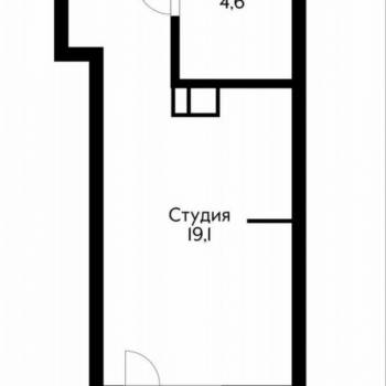 Продается 1-комнатная квартира, 23,6 м²