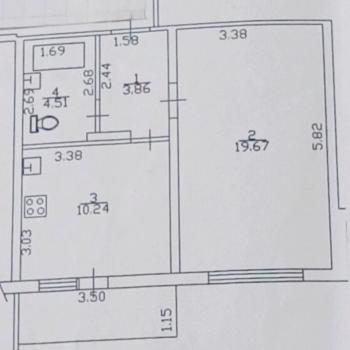 Продается 1-комнатная квартира, 40 м²