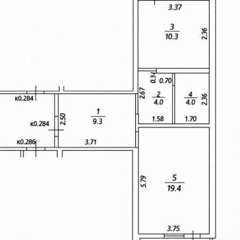 Продается 1-комнатная квартира, 47 м²