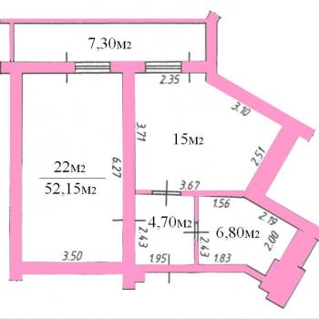Продается 1-комнатная квартира, 48,5 м²