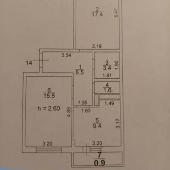 Продается 2-х комнатная квартира, 55 м²