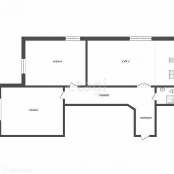 Продается 2-х комнатная квартира, 56,9 м²