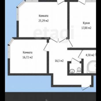 Продается 2-х комнатная квартира, 92,4 м²