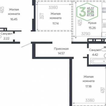 Продается 3-х комнатная квартира, 95 м²