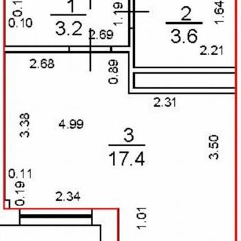 Продается 1-комнатная квартира, 24,2 м²