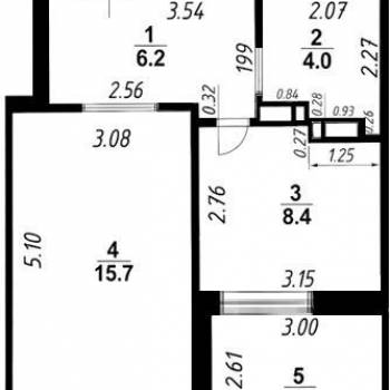 Продается 1-комнатная квартира, 41,7 м²