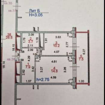 Продается 1-комнатная квартира, 36,6 м²