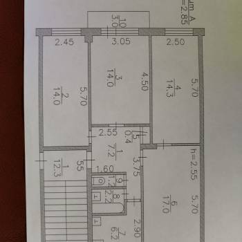 Продается Многокомнатная квартира, 76,5 м²