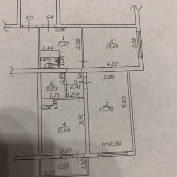 Продается 2-х комнатная квартира, 56,5 м²