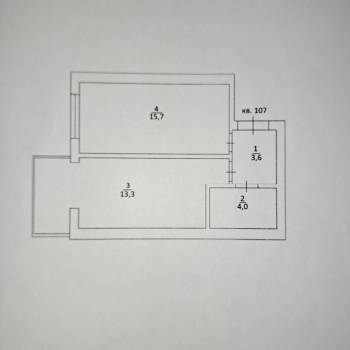 Продается 1-комнатная квартира, 36,6 м²