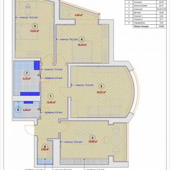 Продается 3-х комнатная квартира, 113 м²
