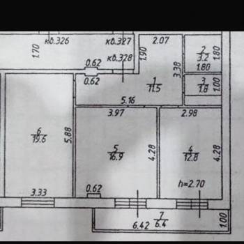 Продается 2-х комнатная квартира, 66 м²