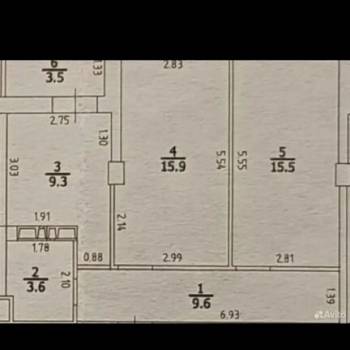 Продается 2-х комнатная квартира, 53,9 м²
