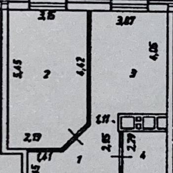Продается 1-комнатная квартира, 41,6 м²