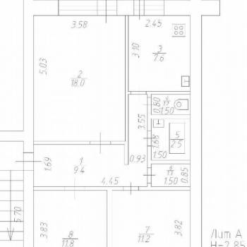 Продается 3-х комнатная квартира, 65 м²